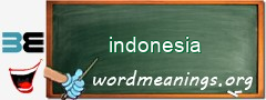 WordMeaning blackboard for indonesia